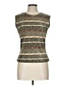 Tess 100% Polyester Gold Sleeveless Top Size L - photo 1