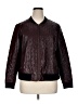 Sejour 100% Polyester Argyle Burgundy Jacket Size 16 - photo 1