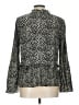 THML 100% Polyester Animal Print Black Long Sleeve Blouse Size L - photo 2