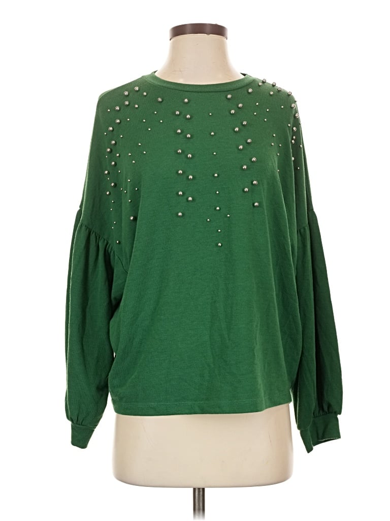 Pre-owned Stradivarius Pullover Sweater In Green