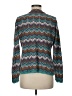 Winter Silks 100% Cotton Chevron-herringbone Teal Pullover Sweater Size M - photo 2