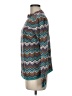 Winter Silks 100% Cotton Chevron-herringbone Teal Pullover Sweater Size M - photo 5