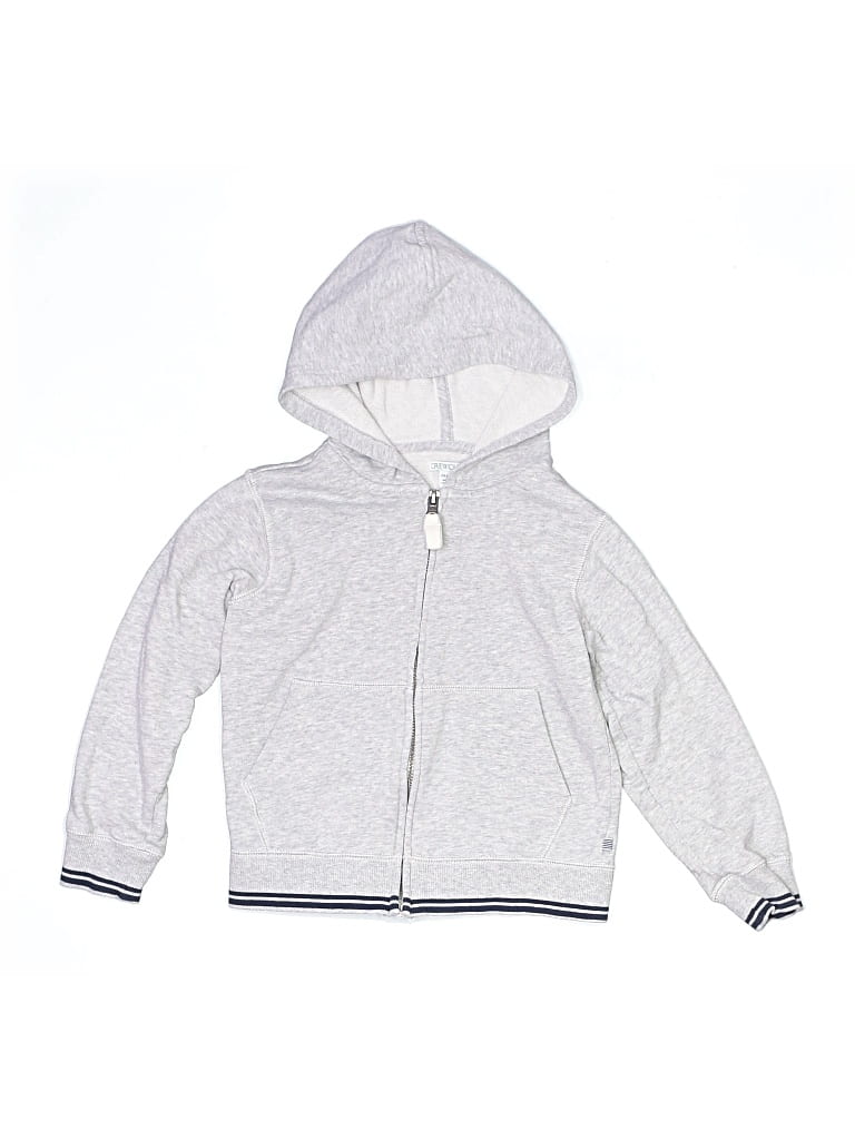 Pre-owned Crewcuts Kids' Zip Up Hoodie In Silver
