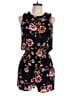 Charming Charlie 100% Rayon Floral Black Romper Size L - photo 1