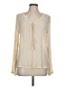 Blu Pepper 100% Polyester Solid Ivory Long Sleeve Blouse Size L - photo 1