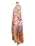 One World Print Tan Cocktail Dress Size XL - photo 5
