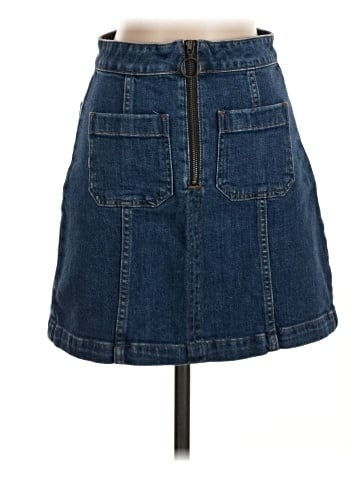 Madewell Zip Jean Skirt (view 1)