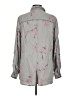 Billy T Floral Gray Long Sleeve Button-Down Shirt Size L - photo 2
