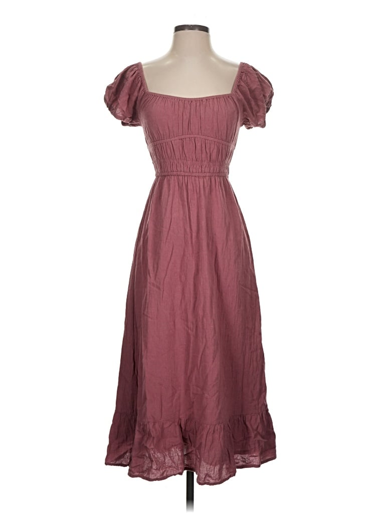 Pre-owned Sim & Sam Casual Dress In Burgundy