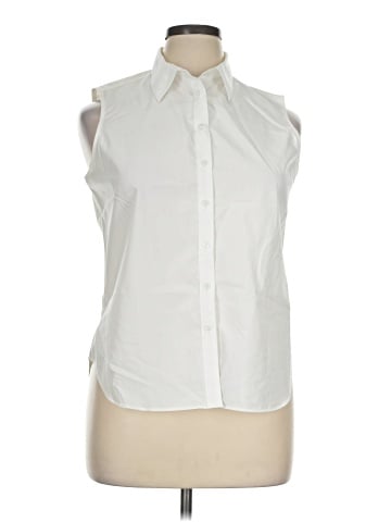 Lands' End Sleeveless Button-Down Shirt (view 1)