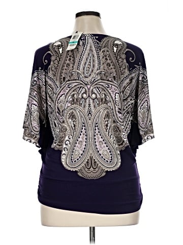 Alfani Short Sleeve Blouse (view 2)