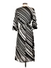 Robbie Bee 100% Polyester Stripes Gray Casual Dress Size S - photo 2