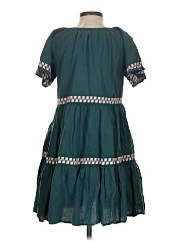 Madewell Embroidered Linen-Blend Flutter-Sleeve Mini Dress (view 2)