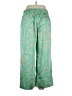 J.Crew Collection 100% Polyester Paisley Green Casual Pants Size 14 - photo 2