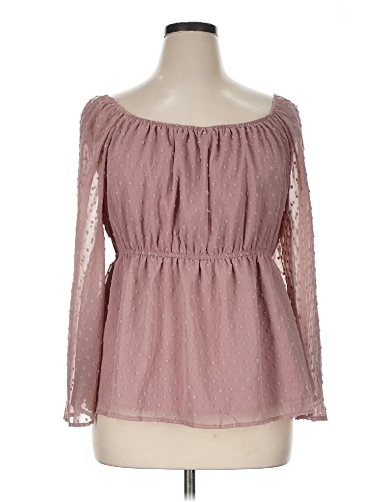 Pre-owned Grace & Lace Long Sleeve Blouse In Pink