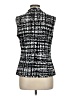 Tahari Camo Chevron-herringbone Graphic Houndstooth Black Sleeveless Blouse Size L - photo 2