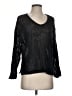 Chico's 100% Cotton Metallic Black Pullover Sweater Size Sm (0) - photo 1