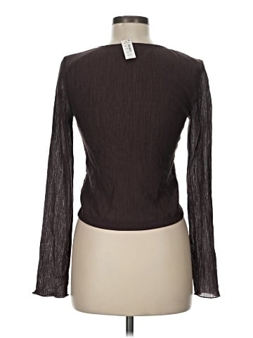 Madewell Semi-Sheer Shirred V-Neck Top (view 2)
