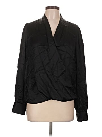 Elie Tahari Long Sleeve Silk Top (view 1)