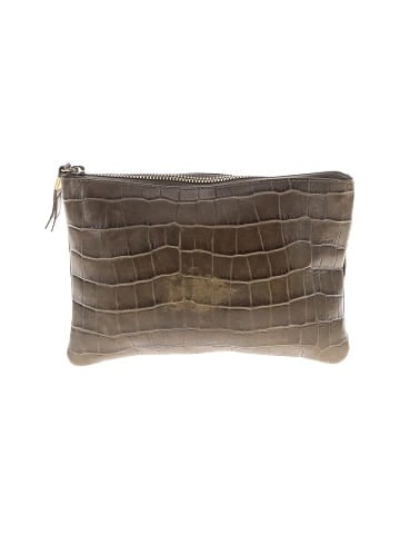 Madewell The Leather Pouch Clutch: Croc Embossed Edition (view 1)