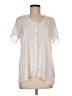 Left Coast by Dolan 100% Polyester Ivory Short Sleeve Blouse Size M - photo 1