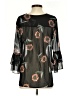 CAbi 100% Polyester Black 3/4 Sleeve Blouse Size XS - photo 2