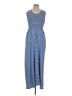 Max Studio Stripes Blue Casual Dress Size L - photo 1