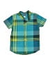 Tea 100% Cotton Plaid Teal Short Sleeve Button-Down Shirt Size 5 - photo 1
