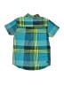 Tea 100% Cotton Plaid Teal Short Sleeve Button-Down Shirt Size 5 - photo 2