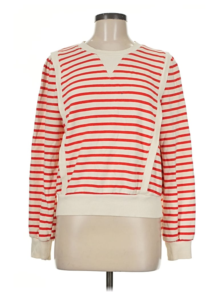 Pre-owned Evereve Long Sleeve T-shirt In Red