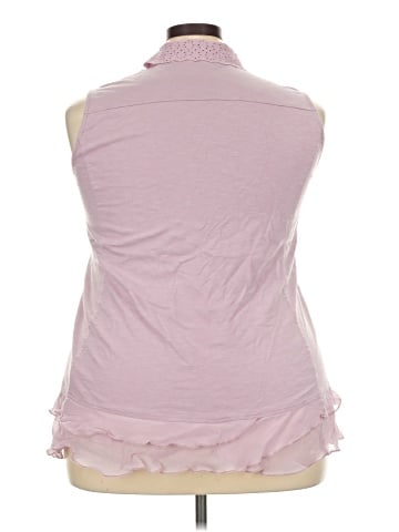 April Cornell Sleeveless Button-Down Shirt (view 2)