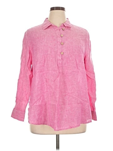 Sigrid Olsen 3/4 Sleeve Button-Down Shirt (view 1)