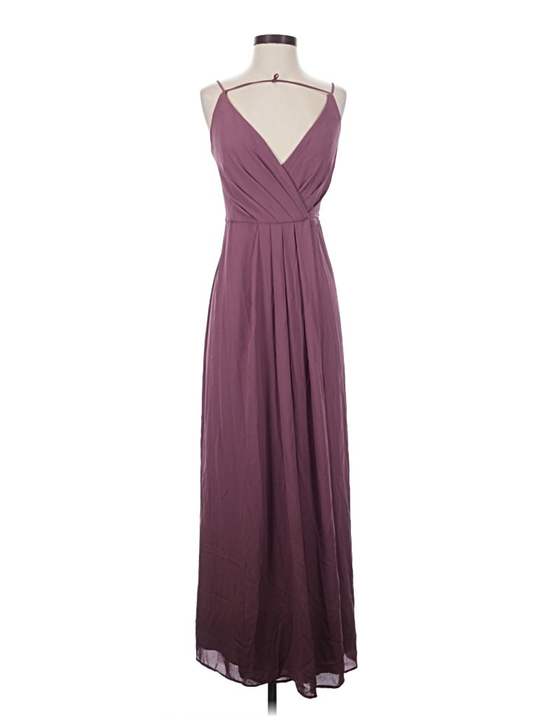 Pre-owned David's Bridal Cocktail Dress In Burgundy