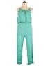 Love 100% Rayon Solid Teal Jumpsuit Size 2X - photo 1