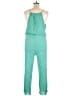 Love 100% Rayon Solid Teal Jumpsuit Size 2X - photo 2