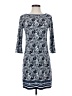 Max Studio Print Blue Casual Dress Size XS - photo 1