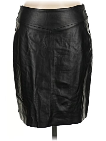 Bordeaux Leather Skirt (view 1)