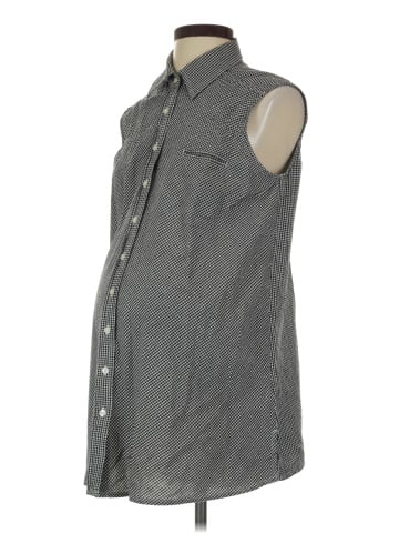 Duo Maternity Sleeveless Button-Down Shirt (view 1)