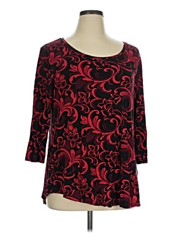 JM Collection 3/4 Sleeve Top (view 1)