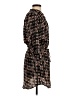 Eight Sixty 100% Polyester Print Brown Casual Dress Size S - photo 4