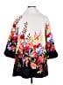 I.C. By Connie K 100% Polyester Floral White Poncho Size M - photo 2