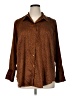 Amazon Essentials Animal Print Brown Long Sleeve Button-Down Shirt Size 1X - photo 1