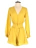RACHEL Rachel Roy Solid Yellow Romper Size S - photo 1