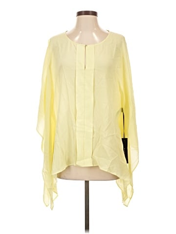 Black Label by Chico's 3/4 Sleeve Silk Top (view 1)