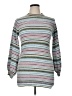 Jessica Simpson 100% Polyester Stripes Silver Turtleneck Sweater Size XL - photo 1