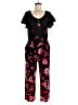 NY Collection Floral Black Jumpsuit Size M (petite) - photo 1