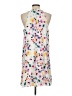 CeCe 100% Polyester Print White Casual Dress Size 12 - photo 2
