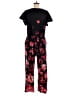 NY Collection Floral Black Jumpsuit Size M (petite) - photo 2