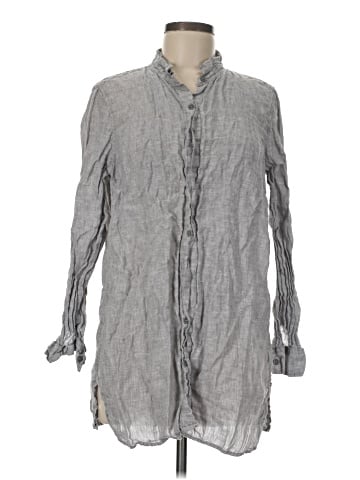 Garnet Hill Long Sleeve Button-Down Shirt (view 1)