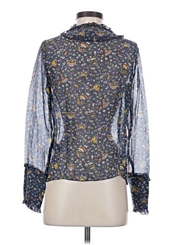 Anna Sui for Anthropologie Long Sleeve Silk Top (view 2)